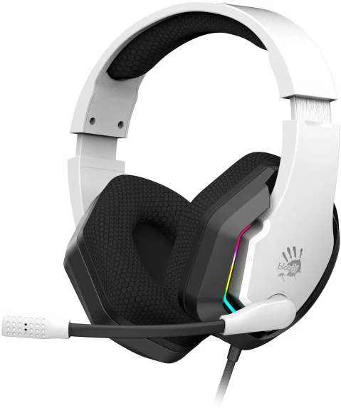 Наушники с микрофоном A4Tech Bloody G260p белый/черный 2м мониторные USB оголовье (G260P) Наушники с микрофоном A4Tech Bloody G260p белый/черный 2м мониторные USB оголовье (G260P)