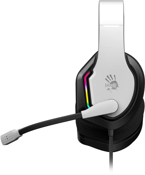 Наушники с микрофоном A4Tech Bloody G260p белый/черный 2м мониторные USB оголовье (G260P) Наушники с микрофоном A4Tech Bloody G260p белый/черный 2м мониторные USB оголовье (G260P)