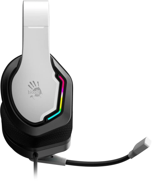 Наушники с микрофоном A4Tech Bloody G260p белый/черный 2м мониторные USB оголовье (G260P) Наушники с микрофоном A4Tech Bloody G260p белый/черный 2м мониторные USB оголовье (G260P)