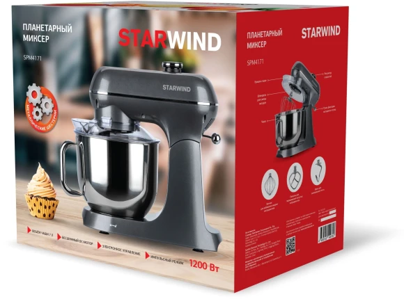 Миксер планетарный Starwind SPM4171 1200Вт серебристый Миксер планетарный Starwind SPM4171 1200Вт серебристый