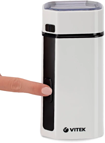 Кофемолка Vitek VT-1543 150Вт сист.помол.:ротац.нож вместим.:50гр белый