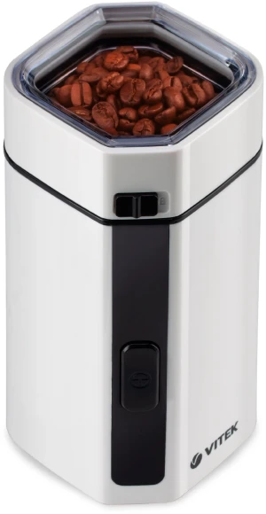 Кофемолка Vitek VT-1543 150Вт сист.помол.:ротац.нож вместим.:50гр белый