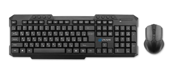Клавиатура + мышь Оклик 205MK клав:черный мышь:черный USB беспроводная Multimedia (1546786) Клавиатура + мышь Оклик 205MK клав:черный мышь:черный USB беспроводная Multimedia (1546786)
