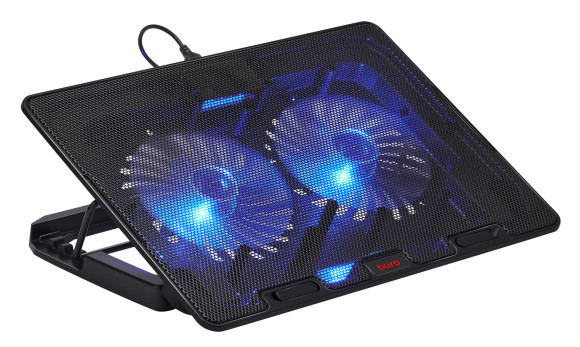 Подставка для ноутбука Buro BU-LCP156-B214H 15.6" 355x255x30мм 2xUSB 2x 140ммFAN 900г металлическая сетка/пластик черный Подставка для ноутбука Buro BU-LCP156-B214H 15.6" 355x255x30мм 2xUSB 2x 140ммFAN 900г металлическая сетка/пластик черный