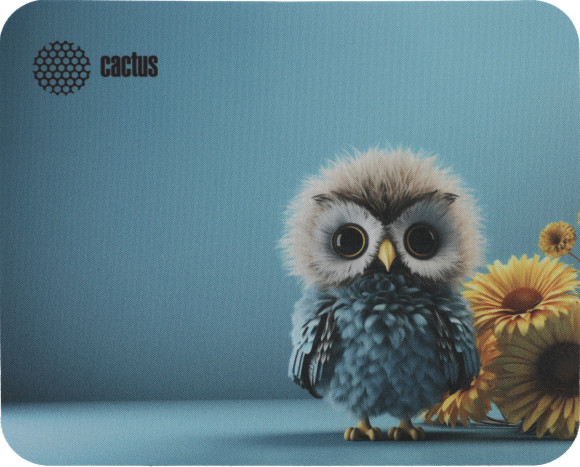 Коврик для мыши Cactus Owl blue 220x180x2мм (CS-MPC-P07XS)