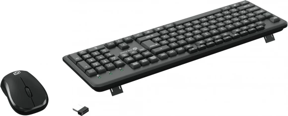 Клавиатура + мышь Оклик 225M клав:черный мышь:черный USB беспроводная Multimedia (1454537)