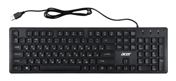 Клавиатура Acer OKW020 черный USB slim Multimedia (ZL.KBDEE.001)