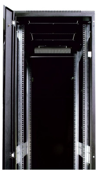 Шкаф коммутационный ЦМО (ШТК-М-42.8.8-1ААА-9005) напольный 42U 800x800мм пер.дв.стекл задн.дв.стал.лист 2 бок.пан. 500кг черный 655мм 123.39кг 180град. 2030мм