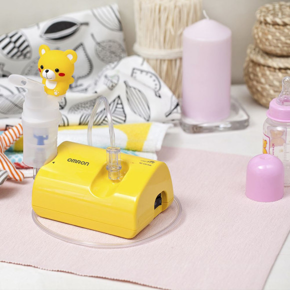 Ингалятор Omron NE-C24 Kids (NE-C801S-KDRU) компрессорный стационарный желтый Ингалятор Omron NE-C24 Kids (NE-C801S-KDRU) компрессорный стационарный желтый