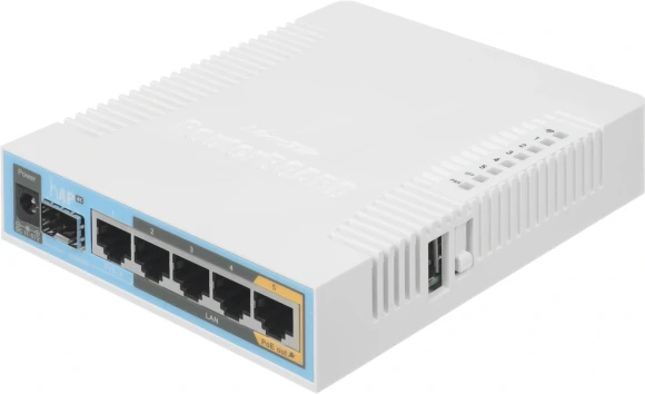 Роутер беспроводной MikroTik hAP ac (RB962UIGS-5HACT2HNT) AC1750 10/100/1000BASE-TX/SFP белый Роутер беспроводной MikroTik hAP ac (RB962UIGS-5HACT2HNT) AC1750 10/100/1000BASE-TX/SFP белый