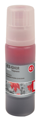 Чернила Cactus CS-GI43R GI-43 красный60мл для Canon Pixma G640/G540 Чернила Cactus CS-GI43R GI-43 красный60мл для Canon Pixma G640/G540