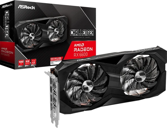 Видеокарта Asrock PCI-E 4.0 RX6600 CLD 8G AMD Radeon RX 6600 8Gb 128bit GDDR6 1626/14000 HDMIx1 DPx3 HDCP Ret
