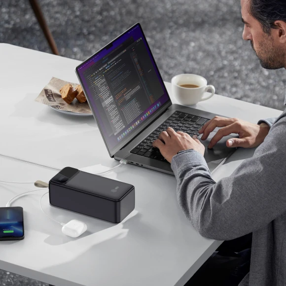 Мобильный аккумулятор Cactus CS-PBFSND-40000 40000mAh 65W 3A USB-A/USB-C черный