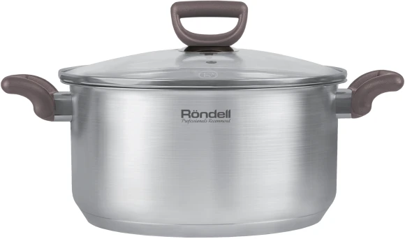 Кастрюля Rondell Fest RDS-1323 4.8л. d=24см (с крышкой) стальной