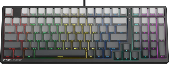 Клавиатура A4Tech MS98 PLUS механическая черный/серый USB for gamer LED кабель 1.8м