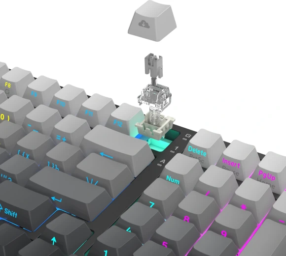 Клавиатура A4Tech MS98 PLUS механическая черный/серый USB for gamer LED кабель 1.8м