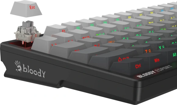 Клавиатура A4Tech MS98 PLUS механическая черный/серый USB for gamer LED кабель 1.8м