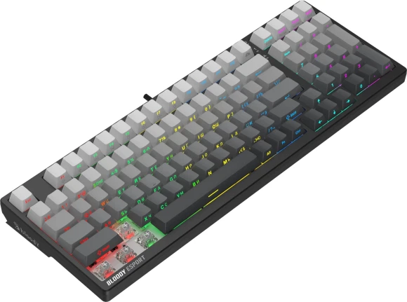 Клавиатура A4Tech MS98 PLUS механическая черный/серый USB for gamer LED кабель 1.8м