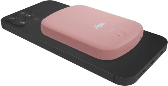 Мобильный аккумулятор Vipe Jake 5000mAh PD 20W 3A USB-C беспров.зар. розовый (VPPBJAKE5KSTPNK)