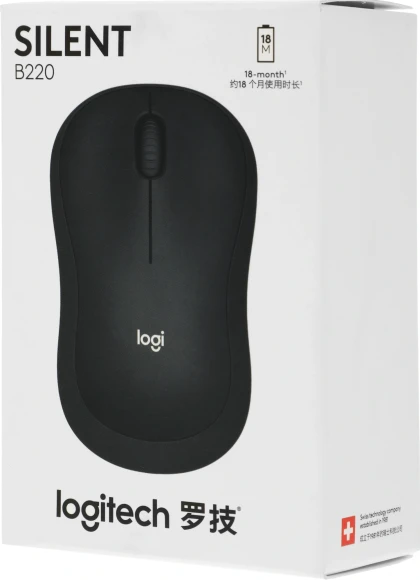 Мышь Logitech B220 Silent черный оптическая 1000dpi silent беспров. USB 2but (910-005553) Мышь Logitech B220 Silent черный оптическая 1000dpi silent беспров. USB 2but (910-005553)