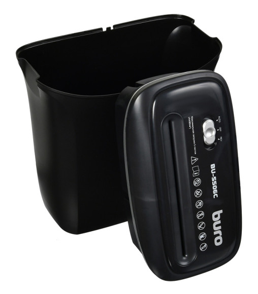 Шредер Buro Home BU-S506C черный (секр.P-4) фрагменты 5лист. 12лтр. пл.карты Шредер Buro Home BU-S506C черный (секр.P-4) фрагменты 5лист. 12лтр. пл.карты