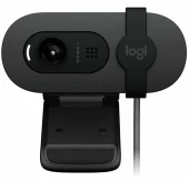Камера Web Logitech HD Webcam Brio 105 графитовый 2Mpix (1920x1080) USB2.0 с микрофоном для ноутбука (960-001590)