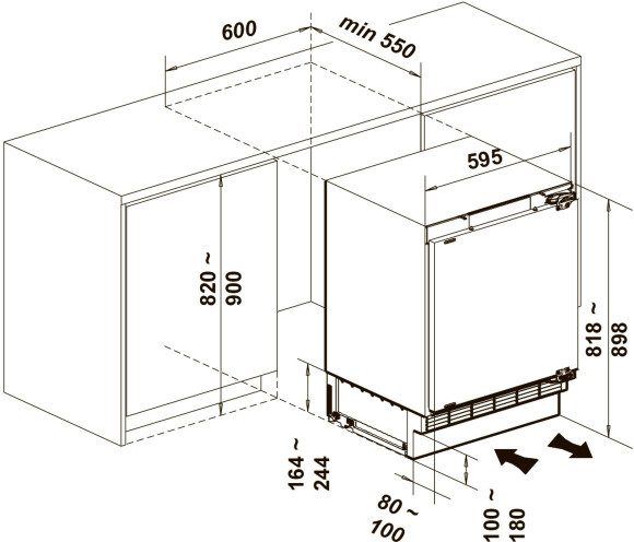 Холодильник Lex RBI 103 DF 1-нокамерн. (CHHI000019)
