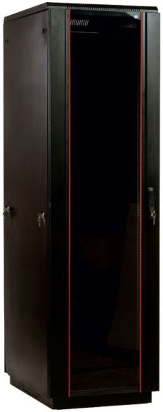 Шкаф серверный ЦМО (ШТК-М-42.8.10-1ААА-9005) напольный 42U 800x1000мм пер.дв.стекл задн.дв.спл.стал.лист 2 бок.пан. направл.под закл.гайки 550кг черный 855мм 134.6кг 180град. 2030мм IP20 сталь