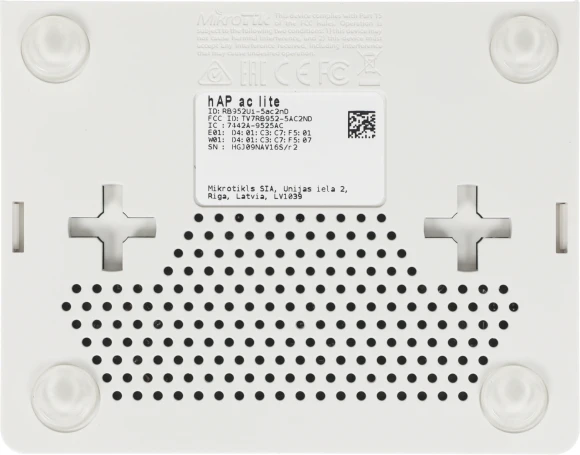 Роутер беспроводной MikroTik hAP ac lite (RB952UI-5AC2ND) AC750 10/100BASE-TX белый