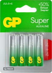 Батарея GP Super Alkaline G-Tech 15А AA NiMH 1000mAh (8шт) Батарея GP Super Alkaline G-Tech 15А AA NiMH 1000mAh (8шт)