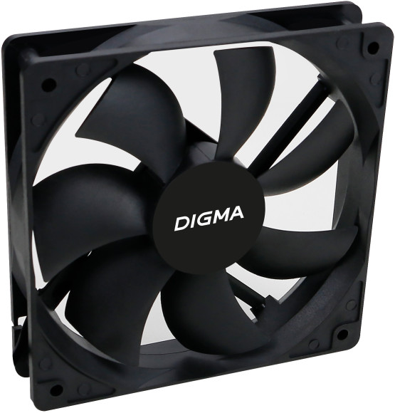 Вентилятор для корпуса Digma DFAN-120-7 120х120x25 черный 3-pin 4-pin (Molex) 23дБ Ret Вентилятор для корпуса Digma DFAN-120-7 120х120x25 черный 3-pin 4-pin (Molex) 23дБ Ret