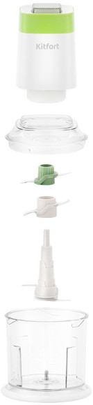 Измельчитель электрический Kitfort КТ-1378 0.6л. 600Вт белый/зеленый Измельчитель электрический Kitfort КТ-1378 0.6л. 600Вт белый/зеленый
