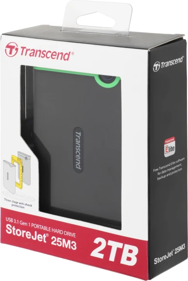 Жесткий диск Transcend USB3.0 2TB TS2TSJ25M3S StoreJet 25M3S (5400rpm) 2.5" серый Жесткий диск Transcend USB3.0 2TB TS2TSJ25M3S StoreJet 25M3S (5400rpm) 2.5" серый