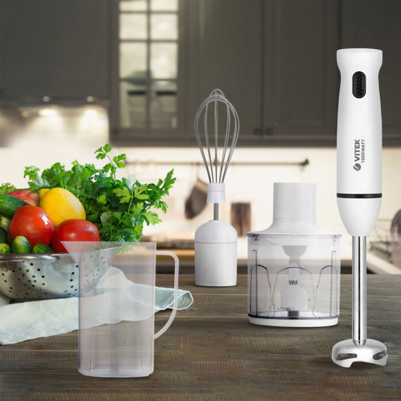 Блендер погружной Vitek VT-8531 1000Вт белый/белый Блендер погружной Vitek VT-8531 1000Вт белый/белый