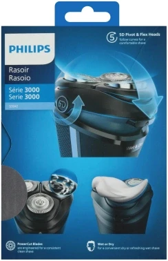 Бритва роторная Philips S3242/12 реж.эл.:3 питан.:аккум. черный/серебристый Бритва роторная Philips S3242/12 реж.эл.:3 питан.:аккум. черный/серебристый