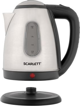 Чайник электрический Scarlett SC-EK21S88 1.8л. 2200Вт черный/серебристый корпус: металл