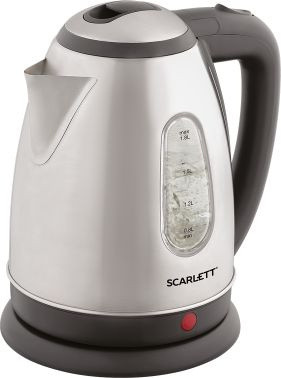 Чайник электрический Scarlett SC-EK21S88 1.8л. 2200Вт черный/серебристый корпус: металл