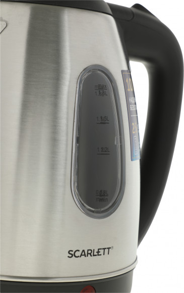 Чайник электрический Scarlett SC-EK21S88 1.8л. 2200Вт черный/серебристый корпус: металл