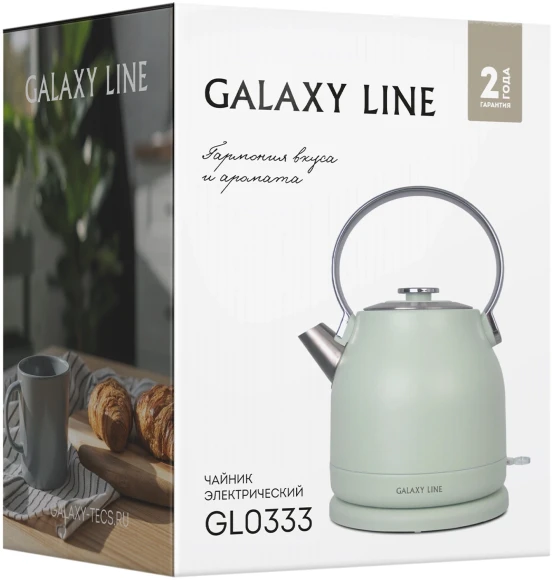 Чайник электрический Galaxy Line GL 0333 1.5л. 2200Вт мятный корпус: нерж.сталь (7010103330) Чайник электрический Galaxy Line GL 0333 1.5л. 2200Вт мятный корпус: нерж.сталь (7010103330)
