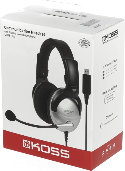 Наушники с микрофоном Koss SB45-USB черный/серебристый 2.4м мониторные оголовье (15116464) Наушники с микрофоном Koss SB45-USB черный/серебристый 2.4м мониторные оголовье (15116464)