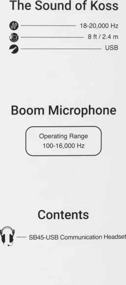 Наушники с микрофоном Koss SB45-USB черный/серебристый 2.4м мониторные оголовье (15116464) Наушники с микрофоном Koss SB45-USB черный/серебристый 2.4м мониторные оголовье (15116464)