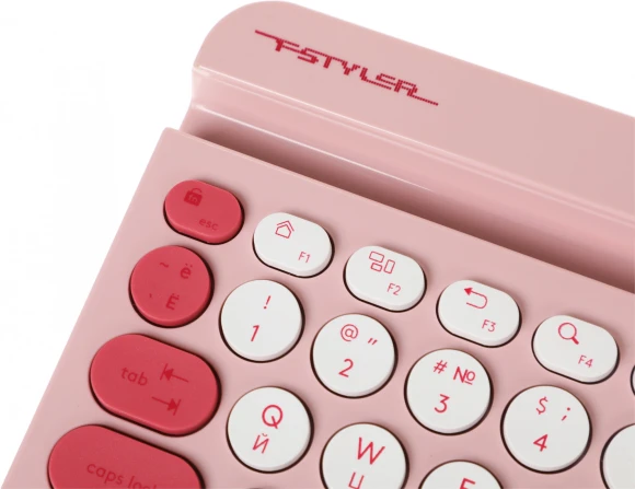 Клавиатура A4Tech Fstyler FBK30 розовый USB беспроводная BT/Radio slim Multimedia (FBK30 RASPBERRY)
