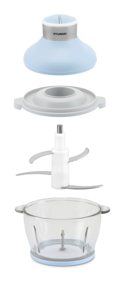 Измельчитель электрический Hyundai HYC-G4208 1.5л. 500Вт синий/серебристый
