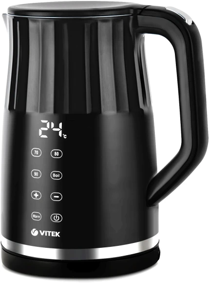 Чайник электрический Vitek Starlight VT-8829 1.7л. 2200Вт черный корпус: металл/пластик