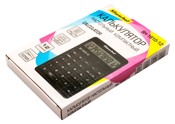 Калькулятор настольный Silwerhof SH-1810-12 черный 12-разр. Калькулятор настольный Silwerhof SH-1810-12 черный 12-разр.