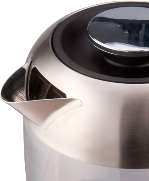 Чайник электрический Hyundai HYK-G4034 1.8л. 2200Вт черный/прозрачный корпус: стекло/пластик