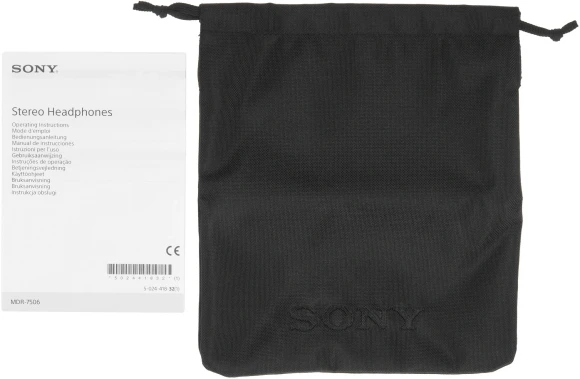 Гарнитура мониторные Sony MDR-7506 3м черный проводные оголовье