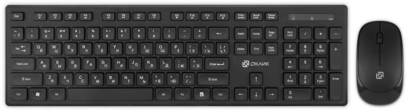 Клавиатура + мышь Оклик S255W клав:черный мышь:черный USB беспроводная Multimedia (1909361) Клавиатура + мышь Оклик S255W клав:черный мышь:черный USB беспроводная Multimedia (1909361)