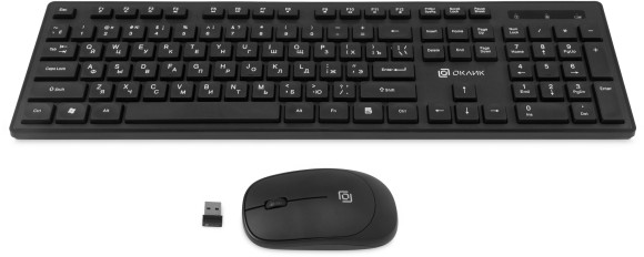 Клавиатура + мышь Оклик S255W клав:черный мышь:черный USB беспроводная Multimedia (1909361) Клавиатура + мышь Оклик S255W клав:черный мышь:черный USB беспроводная Multimedia (1909361)