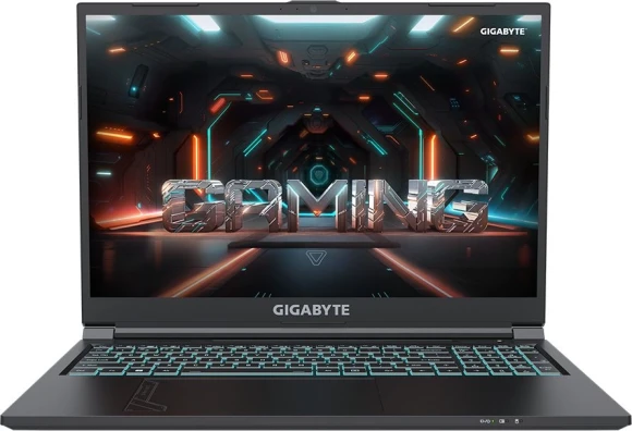 Ноутбук Gigabyte G6 Core i7 12650H 16Gb SSD512Gb NVIDIA GeForce RTX4060 8Gb 16" IPS FHD+ (1920x1200) Free DOS black WiFi BT Cam (KF-G3KZ853SD)